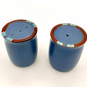DANSK  "MESA" BLUE   SALT AND PEPPER SHAKERS excellent
